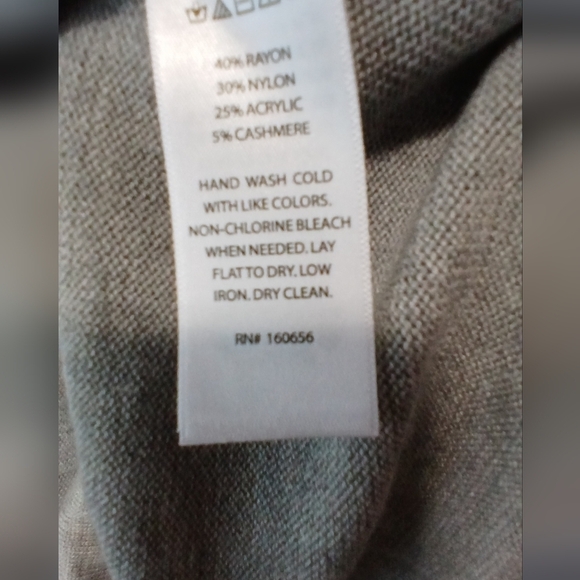 Rachel Zoe women's Small gray cashmere blend LOVE sweater casual comfy - Picture 5 of 7